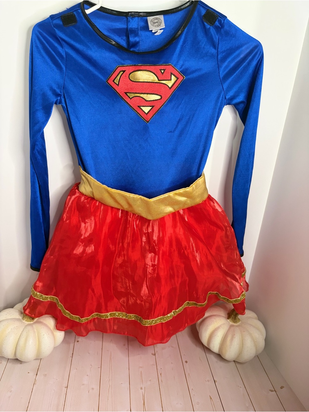 DC Girls Blue, Red and Gold Supergirl Costume Dress